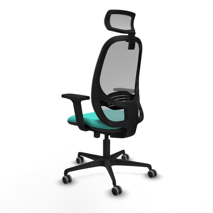 PIQUERAS Y CRESPO Silla de oficina Cilanco con mecanismo Sincro/Traslack, Turquesa y Gris