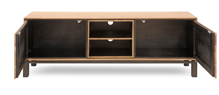 DKD Home Decor Mueble TV Teca y Acacia Natural 175x40x66 DKD Home Decor Mueble TV Teca y Acacia Natural 175x40x66