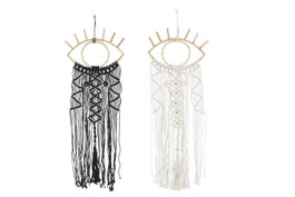 DKD Home Decor Decoración Colgante MDF Macramé 30x1x90 Surtido de 2