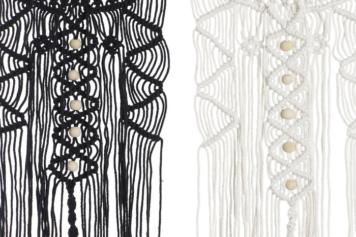 DKD Home Decor Decoración Colgante MDF Macramé 30x1x90 Surtido de 2