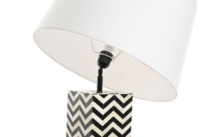 DKD Home Decor Lámpara de sobremesa Acero y Resina Blanco DKD Home Decor Lámpara de sobremesa Acero y Resina Blanco