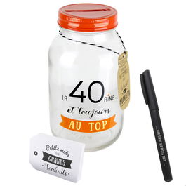 Dites-le avec des Mots Tarro Deseos Cumpleaños Hucha 18, 20, 30, 40, 50, 60 Años Regalo Original