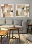 DKD Home Decor Cuadro Lienzo Abstracto Surtido de 2 Piezas en Verde y Greige