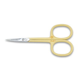 Tijera Cutícula Curva Provence Jazmín 3,5" D 3C Tres Claveles Acero Carbono Forjada en Caliente