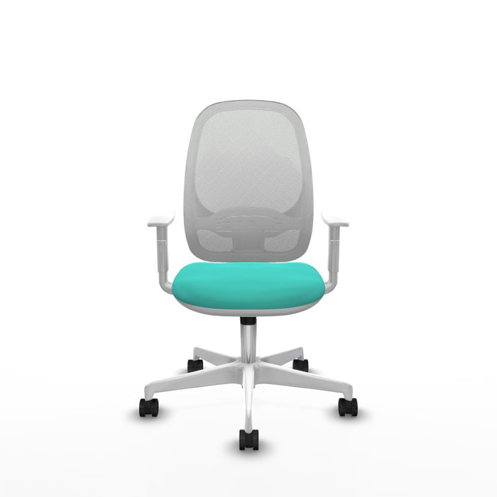 PIQUERAS Y CRESPO Silla de oficina Cilanco con mecanismo Sincro, Turquesa y Blanco PIQUERAS Y CRESPO Silla de oficina Cilanco con mecanismo Sincro, Turquesa y Blanco