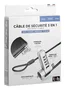 T'nb Cable de bloqueo 3 en 1 con código, compatible con T-bar, Nano y Wedge