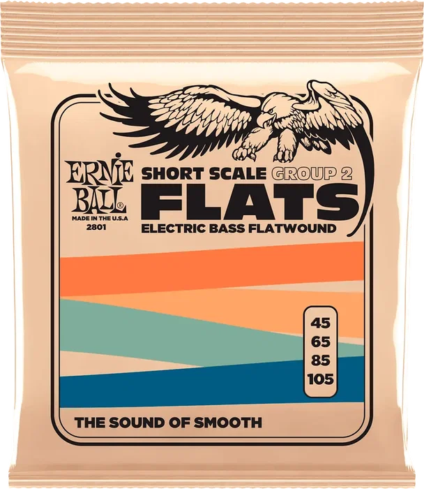 Ernie Ball Juego Bajo Eléctrico Entorchado Plano Group II Short Scale 45-105 Ernie Ball Juego Bajo Eléctrico Entorchado Plano Group II Short Scale 45-105