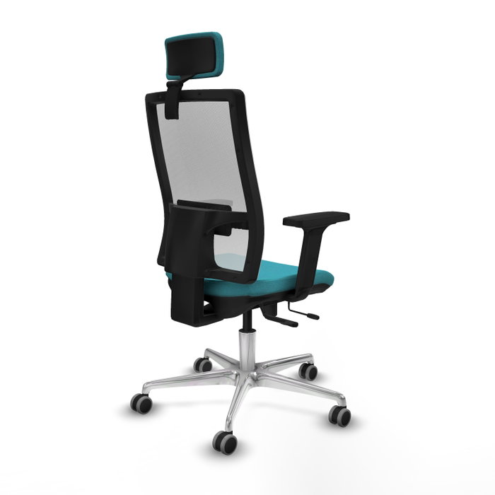 PIQUERAS Y CRESPO Silla de oficina Horna con mecanismo Sincro/Traslack, Turquesa y Blanco PIQUERAS Y CRESPO Silla de oficina Horna con mecanismo Sincro/Traslack, Turquesa y Blanco
