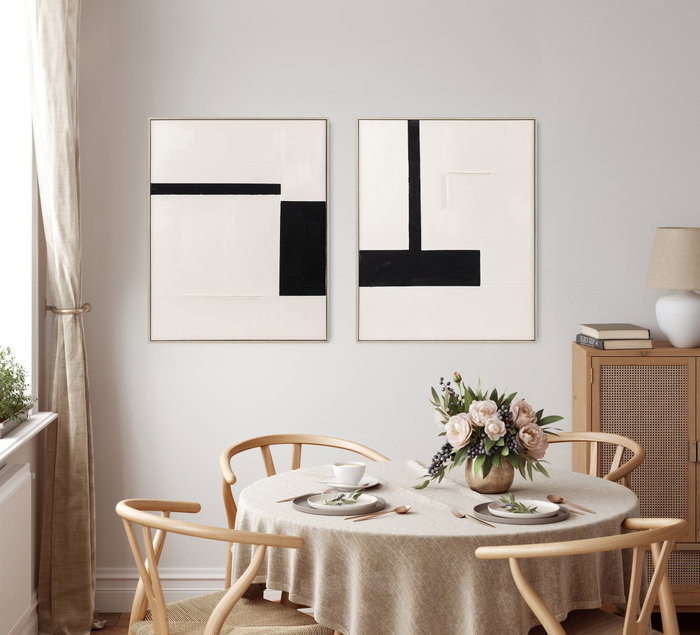 DKD Home Decor Cuadro Lienzo Abstracto Surtido de 2 Piezas
