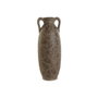 DKD Home Decor Jarrón de Gres con Diseño de Hojas Mate Marrón y Verde