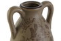 DKD Home Decor Jarrón Shabby Cottage 23 Marrón Verde Gres 13 x 35 x 13 cm