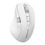 ALOGIC Apex Ratón Inalámbrico Bluetooth y RF para Oficina, Blanco, 6400 DPI, 7 Botones Programables, Ergonómico para Diestros, Hasta 104 Horas de Batería