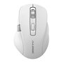 ALOGIC Apex Ratón Inalámbrico Bluetooth y RF para Oficina, Blanco, 6400 DPI, 7 Botones Programables, Ergonómico para Diestros, Hasta 104 Horas de Batería