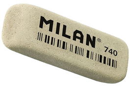 Goma De Borrar Milan Abrasiva 740 Gris Caja De 40
