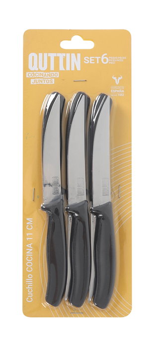 Quttin Set 6 Piezas Cuchillos Bistec Filo 11 cm (12 Cajas)
