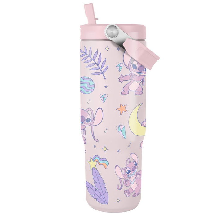PYRAMID Vaso termo Angel Stitch Disney 880ml - Botella térmica de acero inoxidable con diseño de personaje, 880 ml