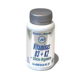 YNSADIET Vitamina D3 + K2 + Silicio Orgánico 90 Cápsulas