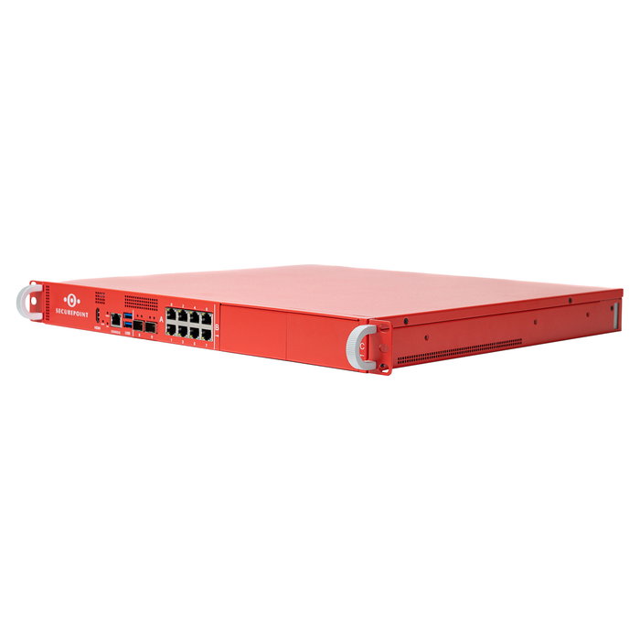 Securepoint RC2000R G6 Cortafuegos de Rack 1U, 91 Gbit/s, VPN 11 Gbit/s, 8 Puertos LAN 2.5G, 2000 Usuarios, AES, SSD, SFP+