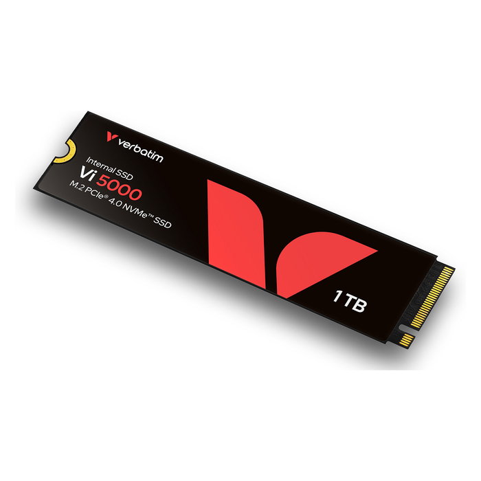 Verbatim Vi5000 Disco SSD M.2 NVMe 1TB PCIe 4.0 x4 5000 MB/s 2280, Negro - Referencia VI5000 Verbatim Vi5000 Disco SSD M.2 NVMe 1TB PCIe 4.0 x4 5000 MB/s 2280, Negro - Referencia VI5000