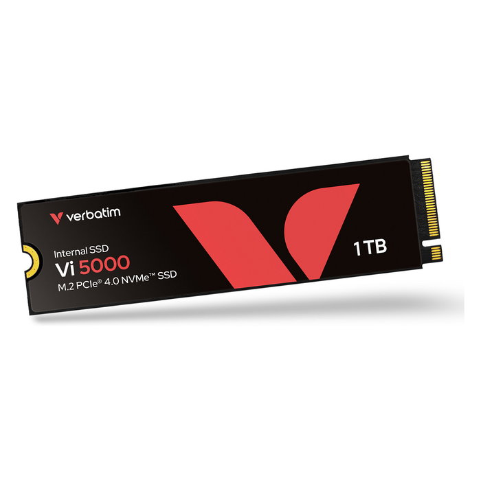 Verbatim Vi5000 Disco SSD M.2 NVMe 1TB PCIe 4.0 x4 5000 MB/s 2280, Negro - Referencia VI5000 Verbatim Vi5000 Disco SSD M.2 NVMe 1TB PCIe 4.0 x4 5000 MB/s 2280, Negro - Referencia VI5000