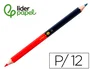 Liderpapel Lápices bicolor jumbo rojo/azul