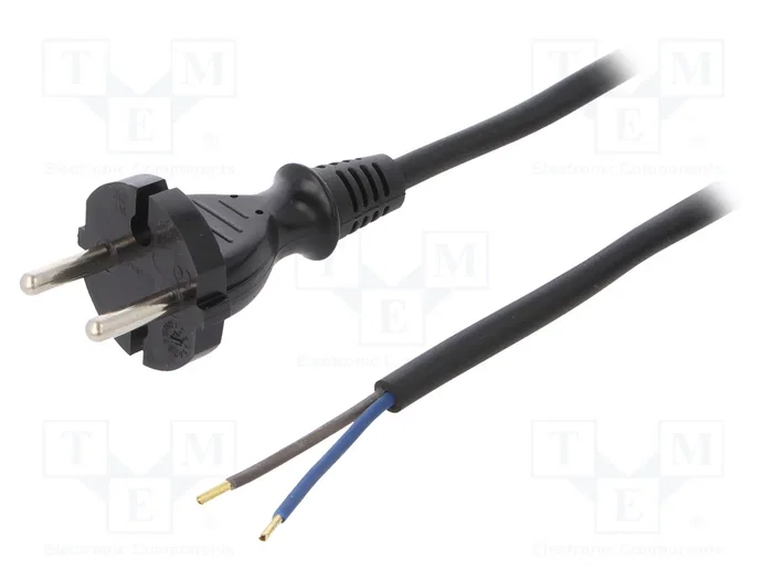 PLASTROL Cable de alimentación H05RR-F 2x1mm2 3m PLASTROL Cable de alimentación H05RR-F 2x1mm2 3m