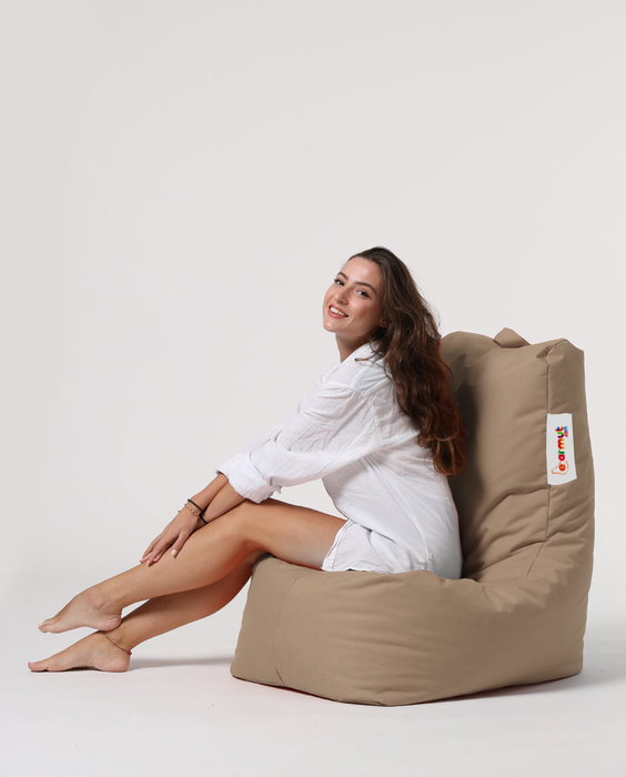 Atelier Del Sofa Puf de Jardín "Diamond - Mink", Poliéster Impermeable, 60cm Ancho, 90cm Respaldo, 35cm Asiento, Visón Atelier Del Sofa Puf de Jardín "Diamond - Mink", Poliéster Impermeable, 60cm Ancho, 90cm Respaldo, 35cm Asiento, Visón