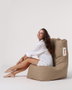 Atelier Del Sofa Puf de Jardín "Diamond - Mink", Poliéster Impermeable, 60cm Ancho, 90cm Respaldo, 35cm Asiento, Visón
