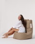 Atelier Del Sofa Puf de Jardín "Diamond - Mink", Poliéster Impermeable, 60cm Ancho, 90cm Respaldo, 35cm Asiento, Visón