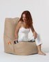 Atelier Del Sofa Puf de Jardín "Diamond - Mink", Poliéster Impermeable, 60cm Ancho, 90cm Respaldo, 35cm Asiento, Visón