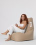 Atelier Del Sofa Puf de Jardín "Diamond - Mink", Poliéster Impermeable, 60cm Ancho, 90cm Respaldo, 35cm Asiento, Visón