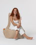 Atelier Del Sofa Puf de Jardín "Diamond - Mink", Poliéster Impermeable, 60cm Ancho, 90cm Respaldo, 35cm Asiento, Visón