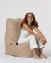 Atelier Del Sofa Puf de Jardín "Diamond - Mink", Poliéster Impermeable, 60cm Ancho, 90cm Respaldo, 35cm Asiento, Visón