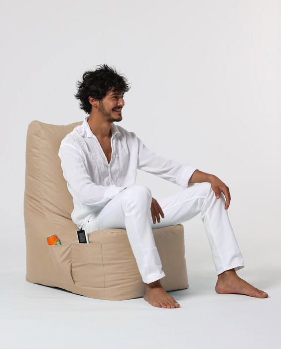 Atelier Del Sofa Puf de Jardín "Diamond - Mink", Poliéster Impermeable, 60cm Ancho, 90cm Respaldo, 35cm Asiento, Visón Atelier Del Sofa Puf de Jardín "Diamond - Mink", Poliéster Impermeable, 60cm Ancho, 90cm Respaldo, 35cm Asiento, Visón