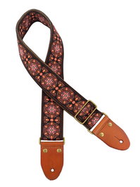 Correa Gaucho Auténtico Deluxe Tradicional para Guitarra 50 mm Hebilla Latón Bl/Pk