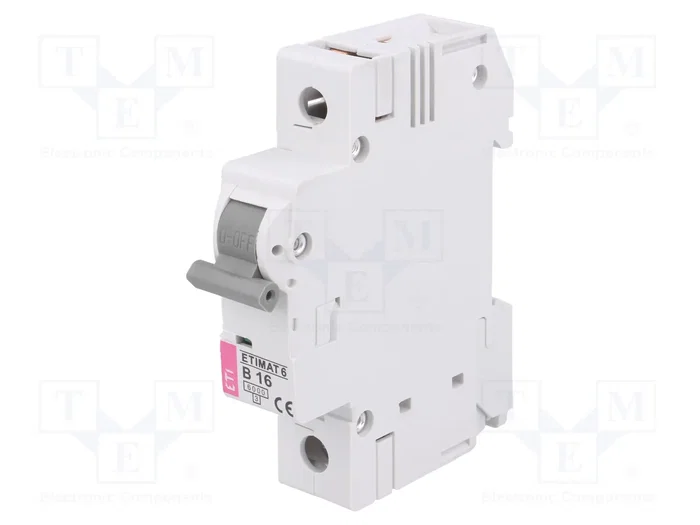 ETI POLAM ETIMAT 6 Interruptor magnetotérmico 1P 16A 6kA ETI POLAM ETIMAT 6 Interruptor magnetotérmico 1P 16A 6kA