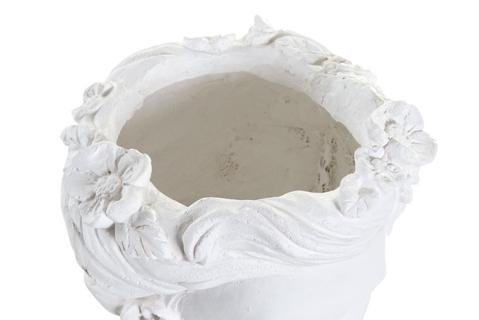 DKD Home Decor Macetero Fibra Vidrio Mujer Blanco 23x23x32 DKD Home Decor Macetero Fibra Vidrio Mujer Blanco 23x23x32