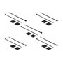 DeLOCK Soporte de fijación 25 x 25 mm con bridas 300 x 4,8 mm Negro