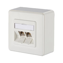 METZ CONNECT BTR Dose AP/2 Módulo de 2 puertos RJ-45 Cat.6 Blanco