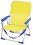 JugaToys Silla de playa de aluminio fija amarillo neón con asas
