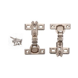 Edm Bisagra Cazoleta Super Acodada BC01 26mm Zincado Acero con Tornillos y Base Incluidos