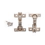 Edm Bisagra Cazoleta Super Acodada BC01 26mm Zincado Acero con Tornillos y Base Incluidos