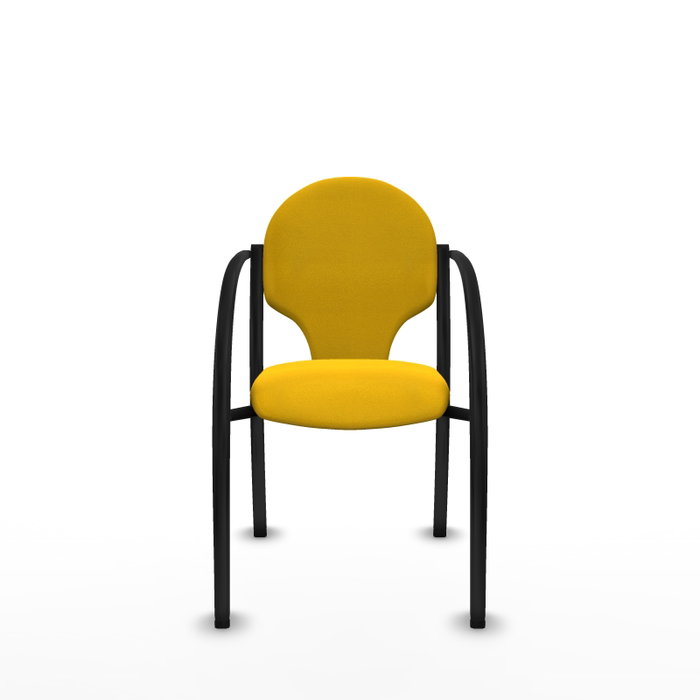 PIQUERAS Y CRESPO Silla Hellín tapizada en Tela color Amarillo con Brazos fijos PIQUERAS Y CRESPO Silla Hellín tapizada en Tela color Amarillo con Brazos fijos