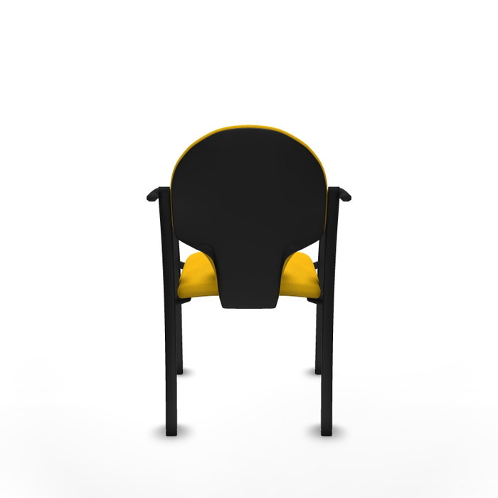 PIQUERAS Y CRESPO Silla Hellín tapizada en Tela color Amarillo con Brazos fijos PIQUERAS Y CRESPO Silla Hellín tapizada en Tela color Amarillo con Brazos fijos