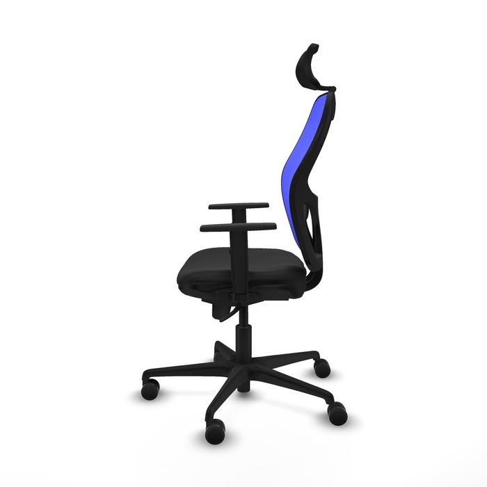 PIQUERAS Y CRESPO Silla de oficina Jorquera con mecanismo Sincro, Negro y Azul
