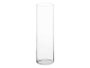 Giftdecor Jarrón de Cristal Cilíndrico Transparente, 15 cm de Diámetro x 50 cm de Alto, Vidrio