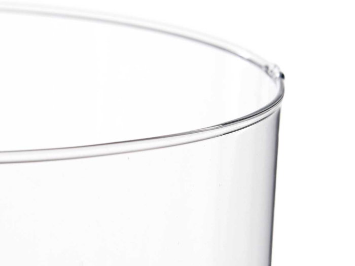 Giftdecor Jarrón de Cristal Cilíndrico Transparente, 15 cm de Diámetro x 50 cm de Alto, Vidrio