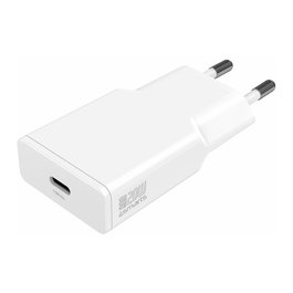 4smarts Ladegert PDPlug Slim Cargador GaN 20W USB-C con Cable 1.5 m Blanco - Carga Rápida Quick Charge