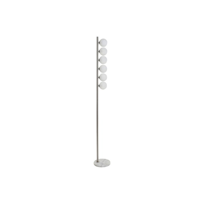 DKD Home Decor Lámpara de Pie de Metal y Cristal Cromado DKD Home Decor Lámpara de Pie de Metal y Cristal Cromado