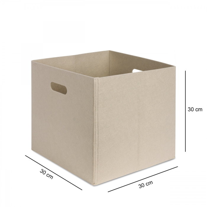 Aberto Design Organizador de Escritorio HMY-6365 de Fieltro 100% Color Crema